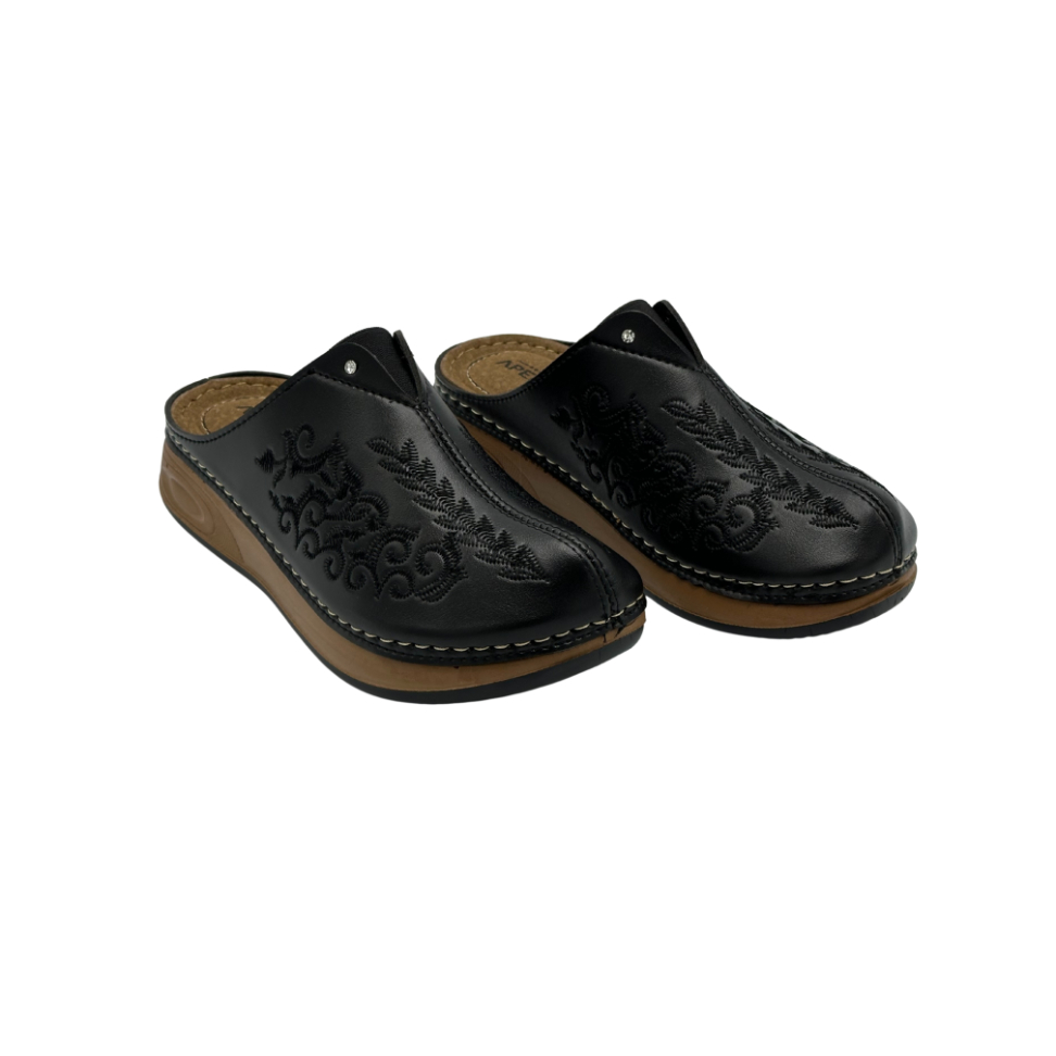 Önü Kapalı Kışlık Ortopedik Günlük Kadın Terlik Siyah