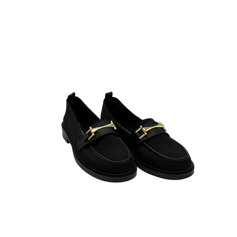 Zincir Detaylı Triko Loafer Günlük Kadın Babet Ayakkabı