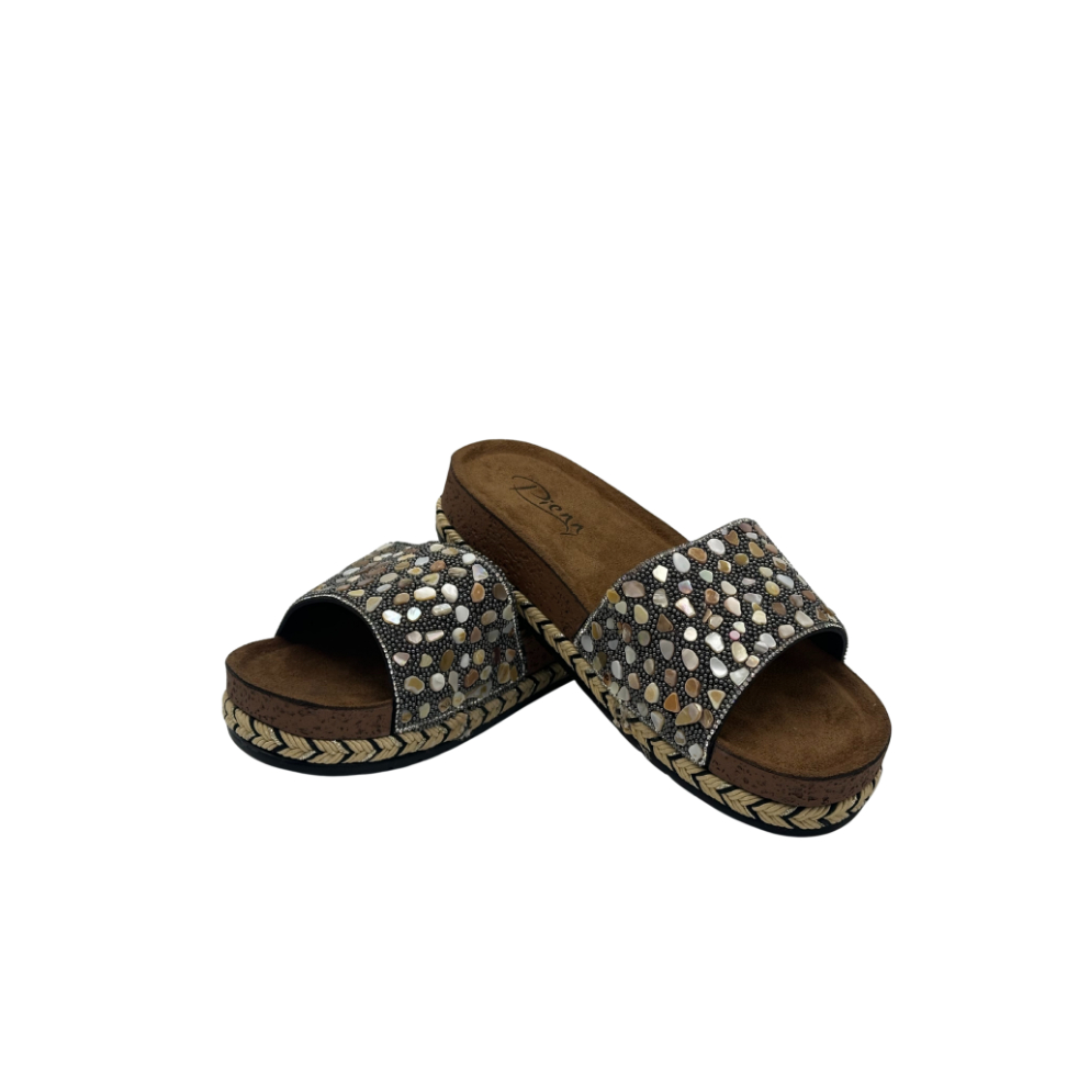 Taşlı Kutulu Günlük Füme Terlik 